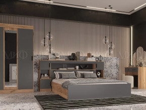 Спальный гарнитур Басямиф, графит/дуб крафт в Радужном - raduzhnyj.mebel-tymen.ru | фото