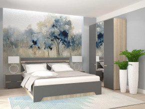 Спальный гарнитур с 3-х створчатым шкафом Анталия Сонома-Графит софт в Радужном - raduzhnyj.mebel-tymen.ru | фото