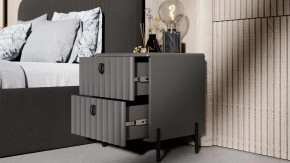 Спальный гарнитур «Тиффани» №3 Серый графит, Графит матовый в Радужном - raduzhnyj.mebel-tymen.ru | фото