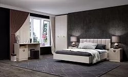 Спальня №2 "Капри" Сатин в Радужном - raduzhnyj.mebel-tymen.ru | фото