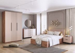 Спальня Тоскана, набор №2, дуб табачный/бисквит в Радужном - raduzhnyj.mebel-tymen.ru | фото