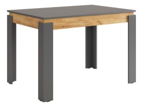 Стол обеденный раздвижной Гермес 2 графит/дуб крафт золотой в Радужном - raduzhnyj.mebel-tymen.ru | фото