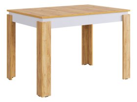 Стол обеденный раздвижной Гермес 2 дуб крафт золотой/белое дерево в Радужном - raduzhnyj.mebel-tymen.ru | фото