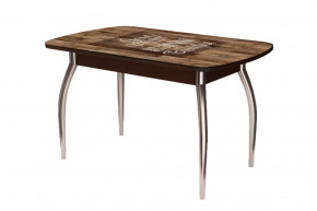 Стол Бостон, капучино/венге/хром триумф в Радужном - raduzhnyj.mebel-tymen.ru | фото