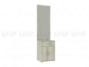 Тумба с зеркалом (600) Ева NEW Дуб Крафт Белый в Радужном - raduzhnyj.mebel-tymen.ru | фото