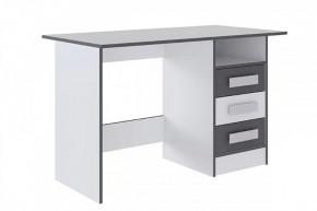 ТЭББИ Стол письменный (ш1232*г600*в750мм), Белый/Белый-Графит серый в Радужном - raduzhnyj.mebel-tymen.ru | фото
